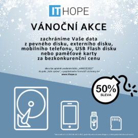 Záchrana dat za bezkonkurenční cenu – akce Vánoce 2022 Záchrana dat Akce Vánoce 2022