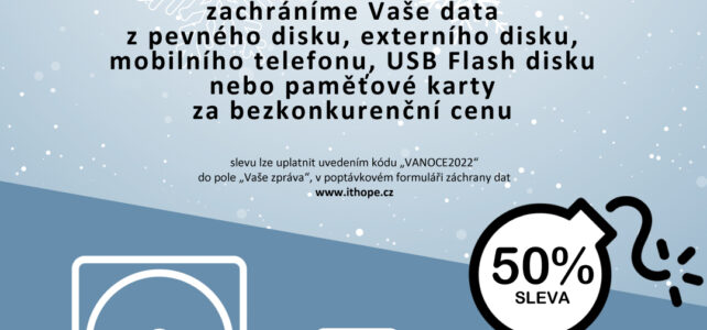 Záchrana dat za bezkonkurenční cenu – akce Vánoce 2022 Záchrana dat Akce Vánoce 2022